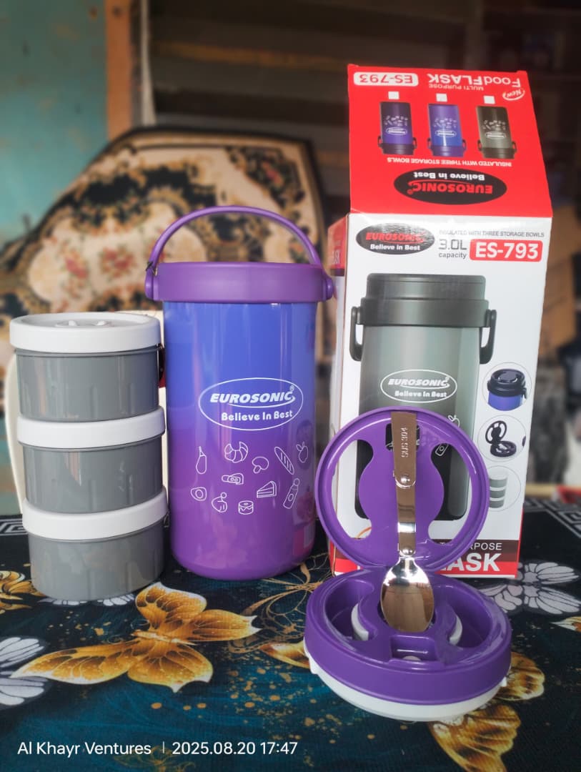 3L Food flasks with 3 inner and 1 spoon